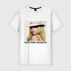 Мужская футболка премиум с принтом Yentirb-Sraeps в Новосибирске, 92% хлопок, 8% лайкра | приталенный силуэт, круглый вырез ворота, длина до линии бедра, короткий рукав | britney spears | бритни спирс | девушкам | для девушек | знаменитости