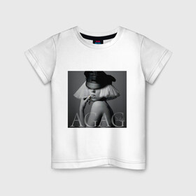 Детская футболка хлопок с принтом Ydal Agag в Новосибирске, 100% хлопок | круглый вырез горловины, полуприлегающий силуэт, длина до линии бедер | Тематика изображения на принте: lady gaga | актирса | голливуд | звезды | знаменитости | леди гага | певица