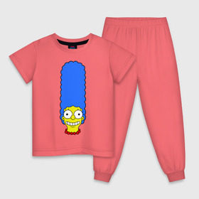 Детская пижама хлопок с принтом Мардж лицо в Новосибирске, 100% хлопок |  брюки и футболка прямого кроя, без карманов, на брюках мягкая резинка на поясе и по низу штанин
 | Тематика изображения на принте: гомер