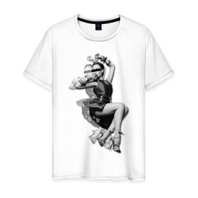 Мужская футболка хлопок с принтом Виктория Бекхэм в Новосибирске, 100% хлопок | прямой крой, круглый вырез горловины, длина до линии бедер, слегка спущенное плечо. | девушка | знаменитости | знаменитые личности | селебрити | суперзвезда | тело | фигура