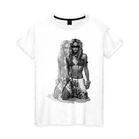 Женская футболка хлопок с принтом Шакира в Новосибирске, 100% хлопок | прямой крой, круглый вырез горловины, длина до линии бедер, слегка спущенное плечо | shakira | девушка | знаменитости | знаменитые личности | селебрити | суперзвезда | тело | фигура