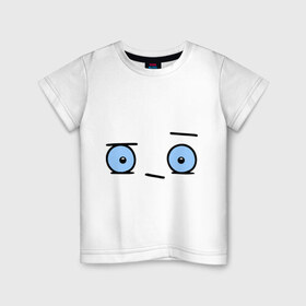 Детская футболка хлопок с принтом Бодрый смайл в Новосибирске, 100% хлопок | круглый вырез горловины, полуприлегающий силуэт, длина до линии бедер | глаза | глазастик | настроение | позитив | рожица | смайлы | чудик