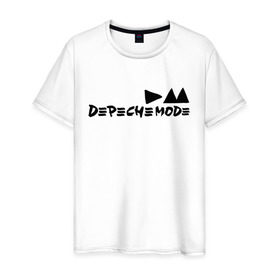 Мужская футболка хлопок с принтом Depeche mode (9) в Новосибирске, 100% хлопок | прямой крой, круглый вырез горловины, длина до линии бедер, слегка спущенное плечо. | depeche | depeche mode | mode | депеш мод | дипиш мод | музыка | рок группа