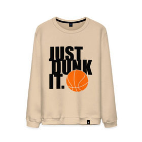 Мужской свитшот хлопок с принтом Just dunk it. в Новосибирске, 100% хлопок |  | just dunk | just dunk it | nba | баскетбол | баскетбольный мяч | мяч dunk | нба