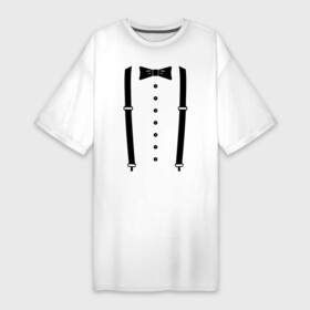Платье-футболка хлопок с принтом Gentleman в Новосибирске,  |  | галстук | костюм | одежда | подтяжки | рубашка