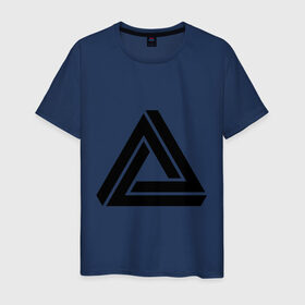 Мужская футболка хлопок с принтом Triangle Visual Illusion в Новосибирске, 100% хлопок | прямой крой, круглый вырез горловины, длина до линии бедер, слегка спущенное плечо. | swag | swag style | иллюзия | одежда сваг | сваг | сваг стиль | свег | свог | свэг | треугольник