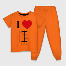 Детская пижама хлопок с принтом Я люблю двутавр в Новосибирске, 100% хлопок |  брюки и футболка прямого кроя, без карманов, на брюках мягкая резинка на поясе и по низу штанин
 | Тематика изображения на принте: i love | для студентов | математика | сердце | студенческие | я люблю