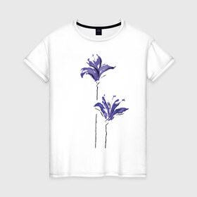 Женская футболка хлопок с принтом Другие цветы в Новосибирске, 100% хлопок | прямой крой, круглый вырез горловины, длина до линии бедер, слегка спущенное плечо | девушкам | красивые рисунки | цветочки