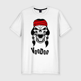 Мужская футболка премиум с принтом VooDoo в Новосибирске, 92% хлопок, 8% лайкра | приталенный силуэт, круглый вырез ворота, длина до линии бедра, короткий рукав | пират