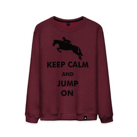 Мужской свитшот хлопок с принтом Keep Calm - конный спорт - лошади в Новосибирске, 100% хлопок |  | Тематика изображения на принте: keep calm | конный | лошади