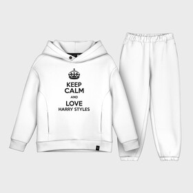 Детский костюм хлопок Oversize с принтом Keep calm and love Harry Styles в Новосибирске,  |  | Тематика изображения на принте: 1d | harry styles | keep calm | music | one direction | гарри стайлс