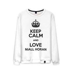Мужской свитшот хлопок с принтом Keep calm and love Niall Horan в Новосибирске, 100% хлопок |  | Тематика изображения на принте: 1d | keep calm | music | niall horan | one direction | найл хоран