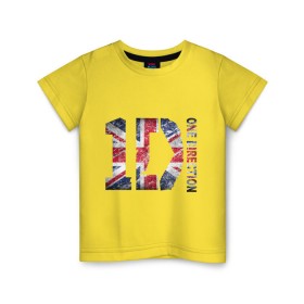 Детская футболка хлопок с принтом 1D в Новосибирске, 100% хлопок | круглый вырез горловины, полуприлегающий силуэт, длина до линии бедер | Тематика изображения на принте: 1d | british flag | flag | keep calm | music | one direction | британский флаг | флаг