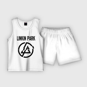 Детская пижама с шортами хлопок с принтом Linkin Park в Новосибирске,  |  | linkin park | rock | альтернативный метал | альтернативный рок | линкин парк | ню метал | рок | рэпкор | электроник рок
