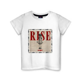 Детская футболка хлопок с принтом Rise skillet в Новосибирске, 100% хлопок | круглый вырез горловины, полуприлегающий силуэт, длина до линии бедер | Тематика изображения на принте: rise | skillet | toplanding | альтернативный рок | лого | логотип | рок | рок группа | рок группы | симфонический рок | христианский рок