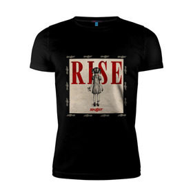 Мужская футболка премиум с принтом Rise skillet в Новосибирске, 92% хлопок, 8% лайкра | приталенный силуэт, круглый вырез ворота, длина до линии бедра, короткий рукав | rise | skillet | toplanding | альтернативный рок | лого | логотип | рок | рок группа | рок группы | симфонический рок | христианский рок