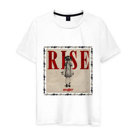 Мужская футболка хлопок с принтом Rise skillet в Новосибирске, 100% хлопок | прямой крой, круглый вырез горловины, длина до линии бедер, слегка спущенное плечо. | rise | skillet | toplanding | альтернативный рок | лого | логотип | рок | рок группа | рок группы | симфонический рок | христианский рок