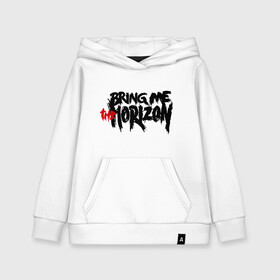 Детская толстовка хлопок с принтом Bring me the horizon в Новосибирске, 100% хлопок | Круглый горловой вырез, эластичные манжеты, пояс, капюшен | bmth | bring me the horizon | hardcore | kubana 2014 | rock | дэткор | музыка | рок | рок группы