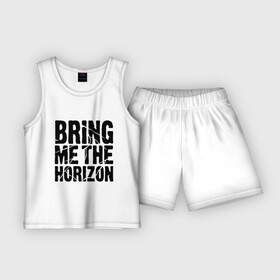 Детская пижама с шортами хлопок с принтом Bring me the horizon в Новосибирске,  |  | bmth | bring me the horizon | hardcore | kubana 2014 | rock | дэткор | музыка | рок | рок группы