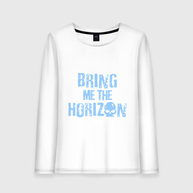 Женский лонгслив хлопок с принтом Bring me the horizon череп в Новосибирске, 100% хлопок |  | bmth | bring me the horizon | hardcore | kubana 2014 | rock | дэткор | музыка | рок | рок группы | череп | черепок