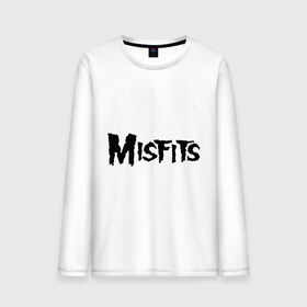 Мужской лонгслив хлопок с принтом Misfits logo в Новосибирске, 100% хлопок |  | misfits