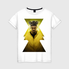 Женская футболка хлопок с принтом Breaking Bad в Новосибирске, 100% хлопок | прямой крой, круглый вырез горловины, длина до линии бедер, слегка спущенное плечо | 