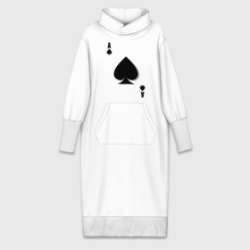Платье удлиненное хлопок с принтом Пиковый туз в Новосибирске,  |  | игральные карты | карты | пики | покер | туз