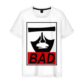 Мужская футболка хлопок с принтом Breaking Bad в Новосибирске, 100% хлопок | прямой крой, круглый вырез горловины, длина до линии бедер, слегка спущенное плечо. | bad | breaking bad | во все тяжкие