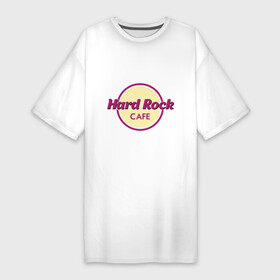 Платье-футболка хлопок с принтом Hard rock в Новосибирске,  |  | Тематика изображения на принте: hard rock cafe | pock | музыка | рок | рок кафе