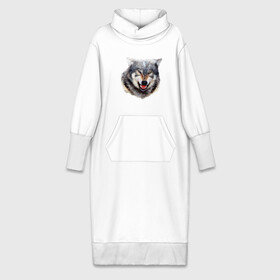 Платье удлиненное хлопок с принтом Волк в Новосибирске,  |  | animals | mountain | wolf | волк | животные | прикольные картинки
