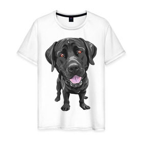 Мужская футболка хлопок с принтом Обожаю собак в Новосибирске, 100% хлопок | прямой крой, круглый вырез горловины, длина до линии бедер, слегка спущенное плечо. | люблю собак | обожаю собак | пес | песик | псина | собака | собачка