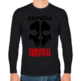 Мужской лонгслив хлопок с принтом Eminem - Survival в Новосибирске, 100% хлопок |  | eminem   survival | gangsta | gansta | hip | hip hop | hop | media | rap | survival выживание | еп | рэп | рэпчина | хип | хип хоп | хоп | эминем