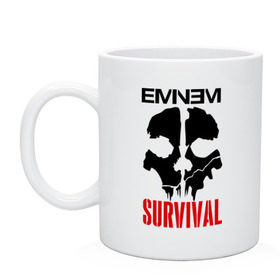 Кружка с принтом Eminem - Survival в Новосибирске, керамика | объем — 330 мл, диаметр — 80 мм. Принт наносится на бока кружки, можно сделать два разных изображения | eminem   survival | gangsta | gansta | hip | hip hop | hop | media | rap | survival выживание | еп | рэп | рэпчина | хип | хип хоп | хоп | эминем