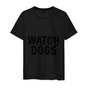 Мужская футболка хлопок с принтом Watch Dogs в Новосибирске, 100% хлопок | прямой крой, круглый вырез горловины, длина до линии бедер, слегка спущенное плечо. | watch dogs | сторожевые псы