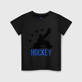 Детская футболка хлопок с принтом Hockey (Хоккей) в Новосибирске, 100% хлопок | круглый вырез горловины, полуприлегающий силуэт, длина до линии бедер | Тематика изображения на принте: glow | hockey | hockey glow | russian hockey | болельщик | болельщикам | русский хоккей | светится в темноте | светятся | светящиеся | спорт | спортсмен | фанат | фанатам | хоккеист | хоккей