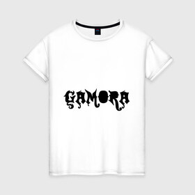 Женская футболка хлопок с принтом Gamora в Новосибирске, 100% хлопок | прямой крой, круглый вырез горловины, длина до линии бедер, слегка спущенное плечо | gamora | hip hop | гамора | реп | русский реп | русский рэп | рэп | хип хоп