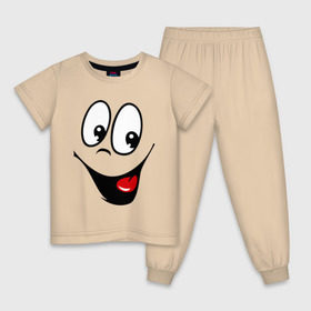 Детская пижама хлопок с принтом Заразительная улыбка в Новосибирске, 100% хлопок |  брюки и футболка прямого кроя, без карманов, на брюках мягкая резинка на поясе и по низу штанин
 | smile | заразительная улыбка | смайл | смайлик | смайлы | улыбка