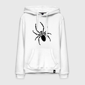 Мужская толстовка хлопок с принтом Страшный паук в Новосибирске, френч-терри, мягкий теплый начес внутри (100% хлопок) | карман-кенгуру, эластичные манжеты и нижняя кромка, капюшон с подкладом и шнурком | насекомые | паук | паук на спине | страшный паук | тарантул