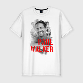 Мужская футболка премиум с принтом Paul Walker в Новосибирске, 92% хлопок, 8% лайкра | приталенный силуэт, круглый вырез ворота, длина до линии бедра, короткий рукав | forsage | paul walker | the fast and the furious | актер | знаменитые личности