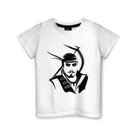 Детская футболка хлопок с принтом Пират в Новосибирске, 100% хлопок | круглый вырез горловины, полуприлегающий силуэт, длина до линии бедер | пират