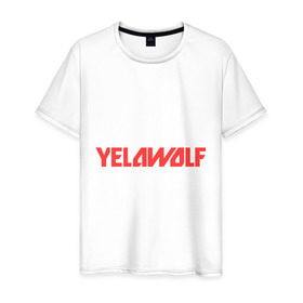 Мужская футболка хлопок с принтом Yelawolf red в Новосибирске, 100% хлопок | прямой крой, круглый вырез горловины, длина до линии бедер, слегка спущенное плечо. | 