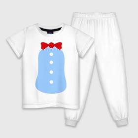 Детская пижама хлопок с принтом Костюм Пингвина в Новосибирске, 100% хлопок |  брюки и футболка прямого кроя, без карманов, на брюках мягкая резинка на поясе и по низу штанин
 | костюм | костюм пингвина | праздник