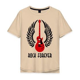 Мужская футболка хлопок Oversize с принтом Rock forever (Рок навсегда) в Новосибирске, 100% хлопок | свободный крой, круглый ворот, “спинка” длиннее передней части | death metal