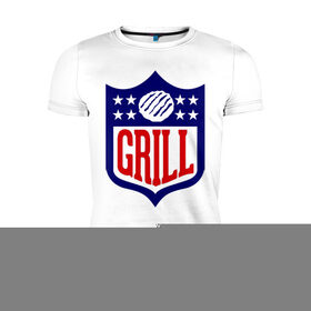 Мужская футболка премиум с принтом USA Grill в Новосибирске, 92% хлопок, 8% лайкра | приталенный силуэт, круглый вырез ворота, длина до линии бедра, короткий рукав | 