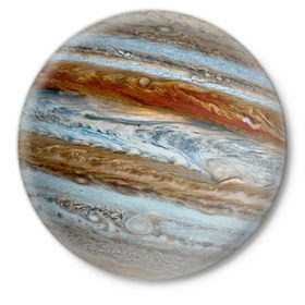 Значок с принтом Планета Юпитер в Новосибирске,  металл | круглая форма, металлическая застежка в виде булавки | планета | планета юпитер | прикольные картинки | текстуры