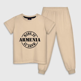 Детская пижама хлопок с принтом Made in Armenia (сделано в Армении) в Новосибирске, 100% хлопок |  брюки и футболка прямого кроя, без карманов, на брюках мягкая резинка на поясе и по низу штанин
 | made in armenia | армения | сделано в армении | туристические