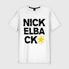 Мужская футболка премиум с принтом Nickelback star в Новосибирске, 92% хлопок, 8% лайкра | приталенный силуэт, круглый вырез ворота, длина до линии бедра, короткий рукав | 