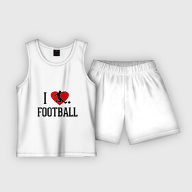 Детская пижама с шортами хлопок с принтом Я люблю футбол в Новосибирске,  |  | football | футболерывкашники | футболист | я люблю футбол