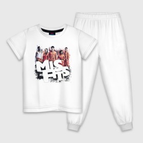 Детская пижама хлопок с принтом MisFits в Новосибирске, 100% хлопок |  брюки и футболка прямого кроя, без карманов, на брюках мягкая резинка на поясе и по низу штанин
 | Тематика изображения на принте: 