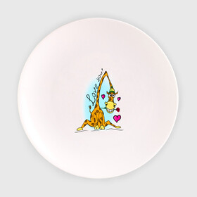 Тарелка 3D с принтом Love you в Новосибирске, фарфор | диаметр - 210 мм
диаметр для нанесения принта - 120 мм | love you | жираф | жирафик | люблю тебя | роза | сердечки | сердце